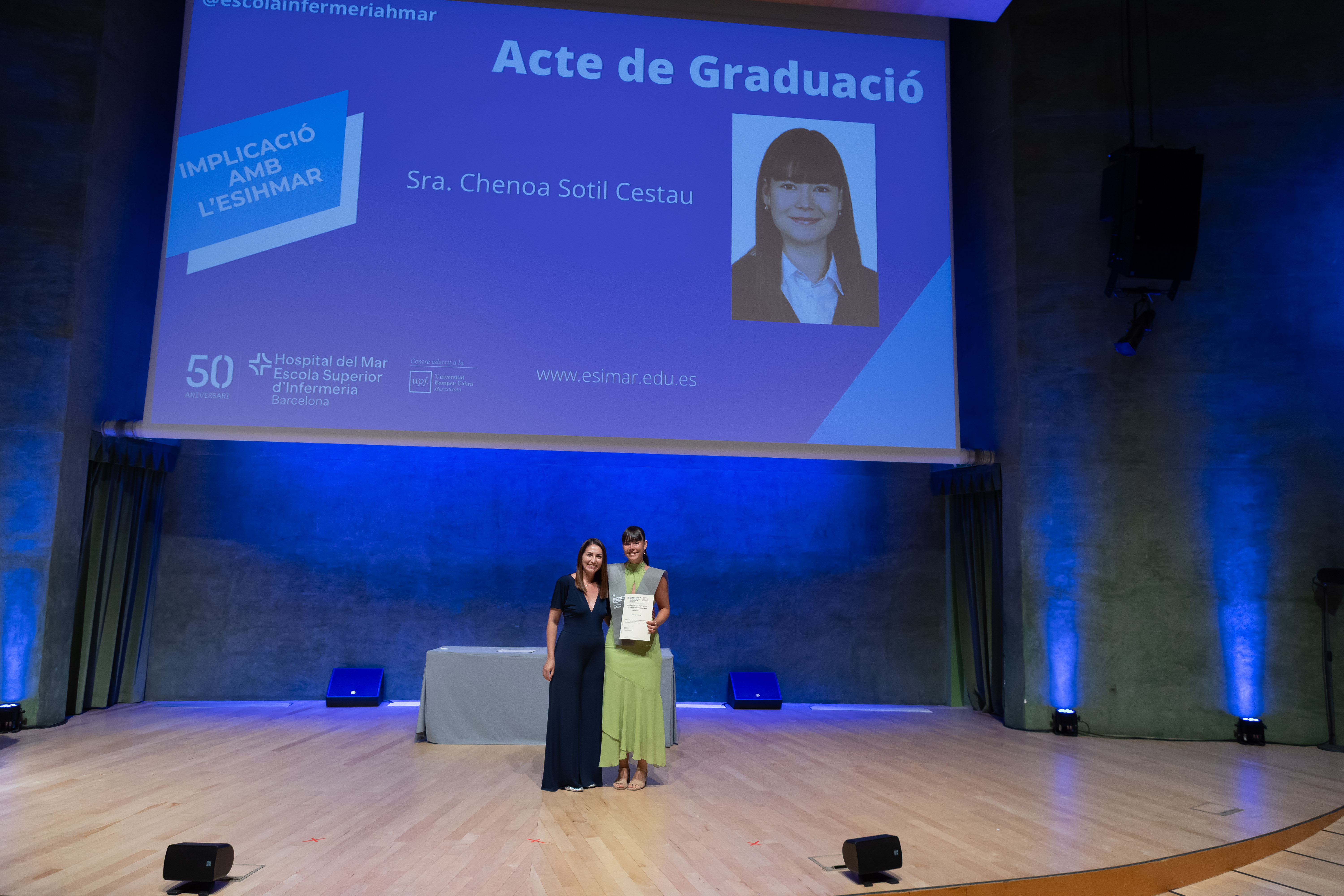 La Sra. Chenoa Sotil Cestau reconeguda amb el Diploma al Compromís ESIHMar.